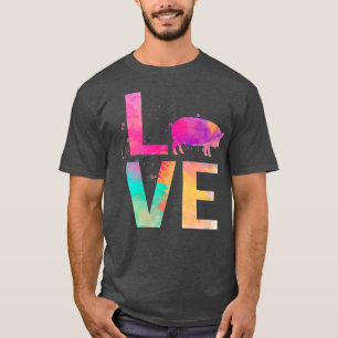 Colourful Pig Mum Gifts Pig T-Shirt