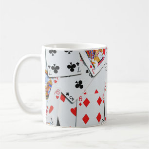 Colourful Pile of Poker Playing Cards Coffee Mug