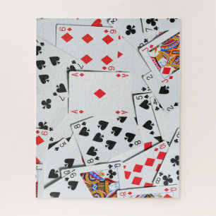 Colourful Pile of Poker Playing Cards Jigsaw Puzzle