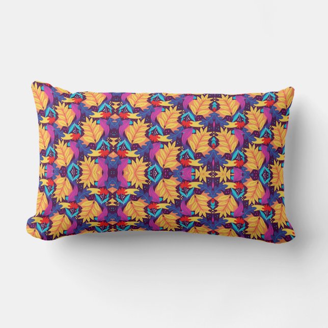 Colourful pillow with a kaleidoscopic pattern  (Front)