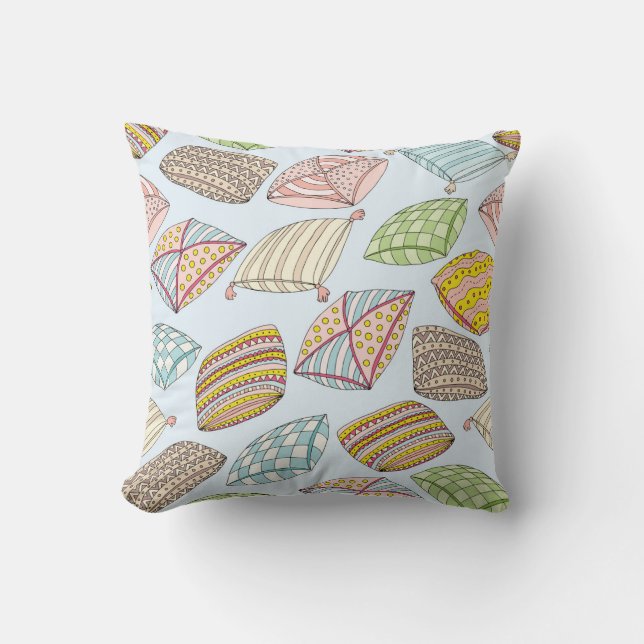 Colourful pillows, vintage seamless texture. cushion (Front)