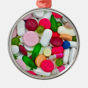 Colourful pills custom product metal tree decoration