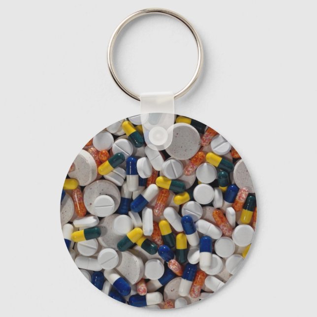 Colourful Pills Key Ring (Front)