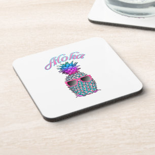 Colourful Pineapple Hawaiian Aloha Coaster