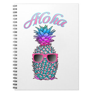 Colourful Pineapple Hawaiian Aloha Notebook