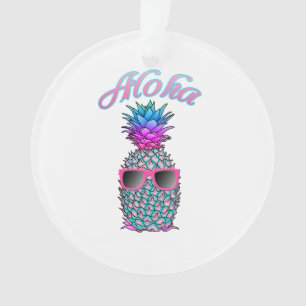 Colourful Pineapple Hawaiian Aloha Ornament