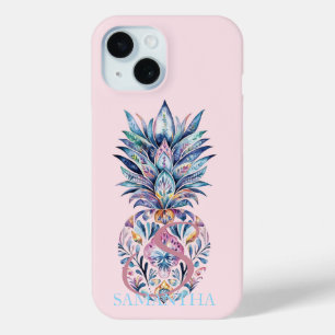 Colourful Pineapple Pink iPhone 15 Case