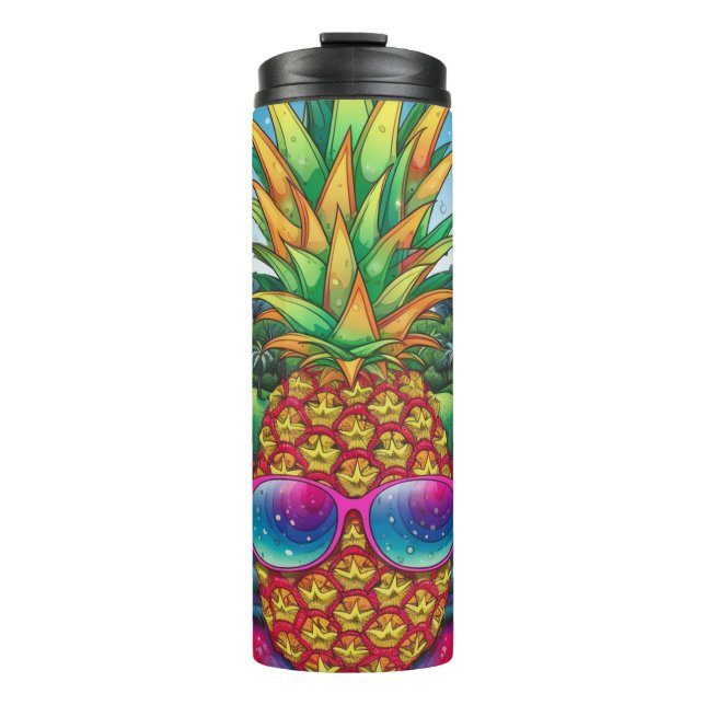 Colourful Pineapple Thermal Tumbler (Front)