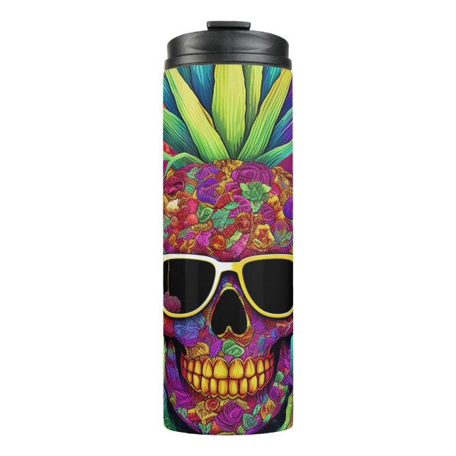 Colourful Pineapple Thermal Tumbler (Front)
