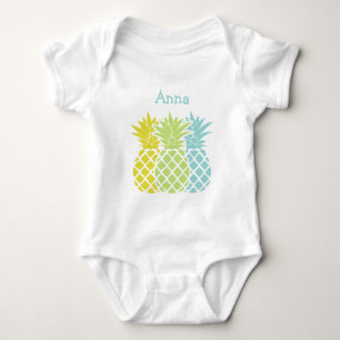 Colourful Pineapples Baby Bodysuit
