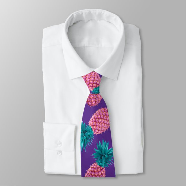Colourful Pineapples Tie (Tied)