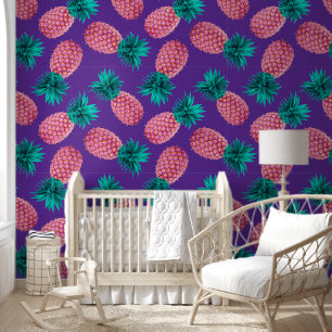 Colourful Pineapples Wallpaper