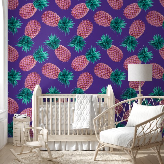 Colourful Pineapples Wallpaper (Kids)