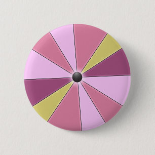 Colourful Pink Beams Graphical 6 Cm Round Badge