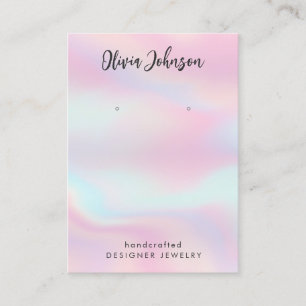 Colourful Pink Blue Jewellery Earring Display Business Card