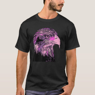Colourful pink Eagle imprint american bird animal  T-Shirt