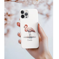 Colourful Pink Flamingo in Pointillism Style