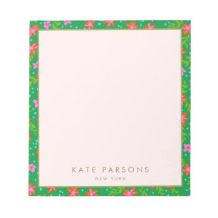 Colourful Pink Floral Pattern Notepad
