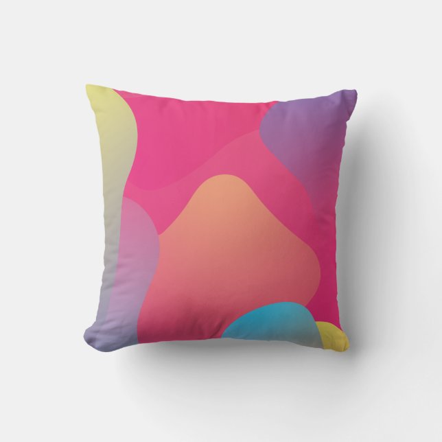Colourful Pink Gradient  Cushion (Front)
