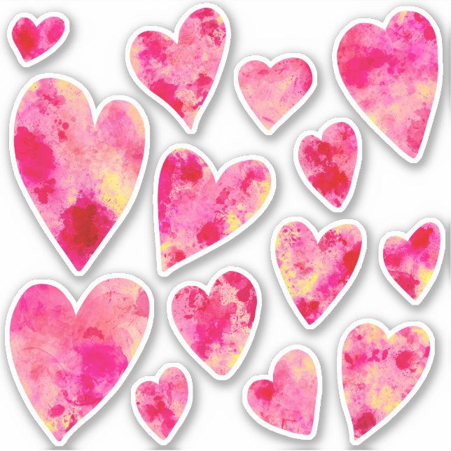 Colourful Pink Love Heart (Front)