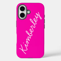 Colourful Pink Neon Monogram Trendy Fashion Colour