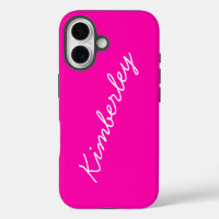Colourful Pink Neon Monogram Trendy Fashion Colour