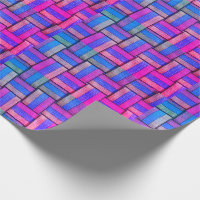 Colourful Pink Purple Blue Retro Vintage Geometric