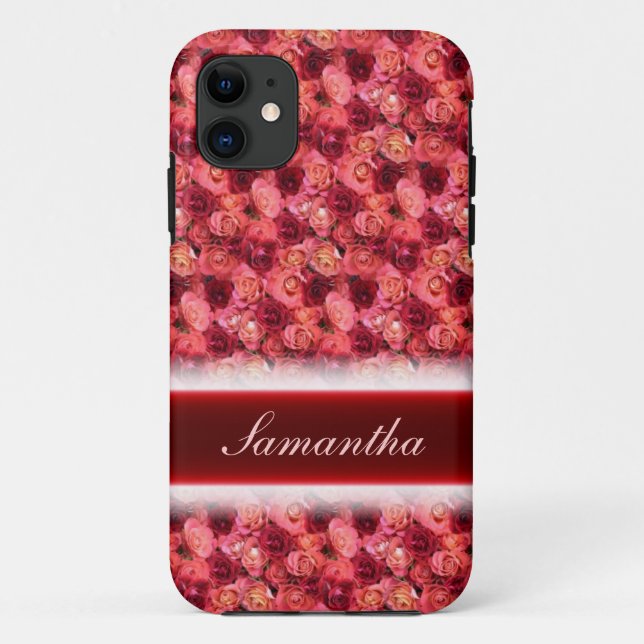 Colourful pink rose bouquet custom iphone 5 case (Back)