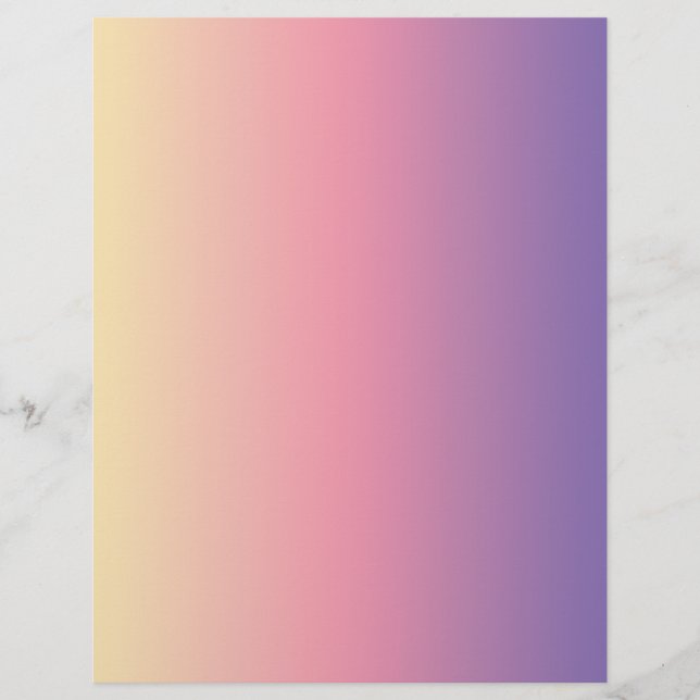 Colourful Pink Sunset Gradient Scrapbook Paper (Front)