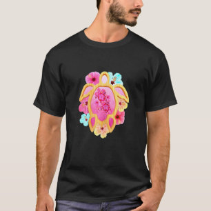 Colourful Pink Tropical Hawaii Honu Sea Turtle T-Shirt