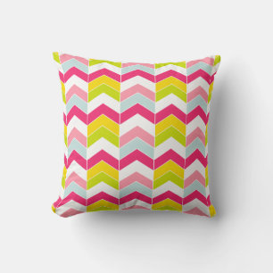 Colourful Pink ZigZag Chevron Pattern Cushion