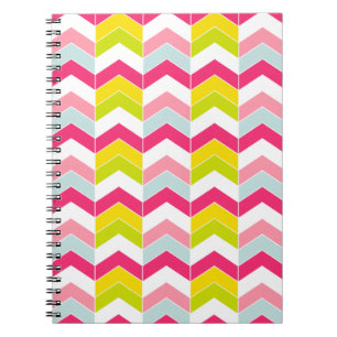 Colourful Pink ZigZag Chevron Pattern Notebook
