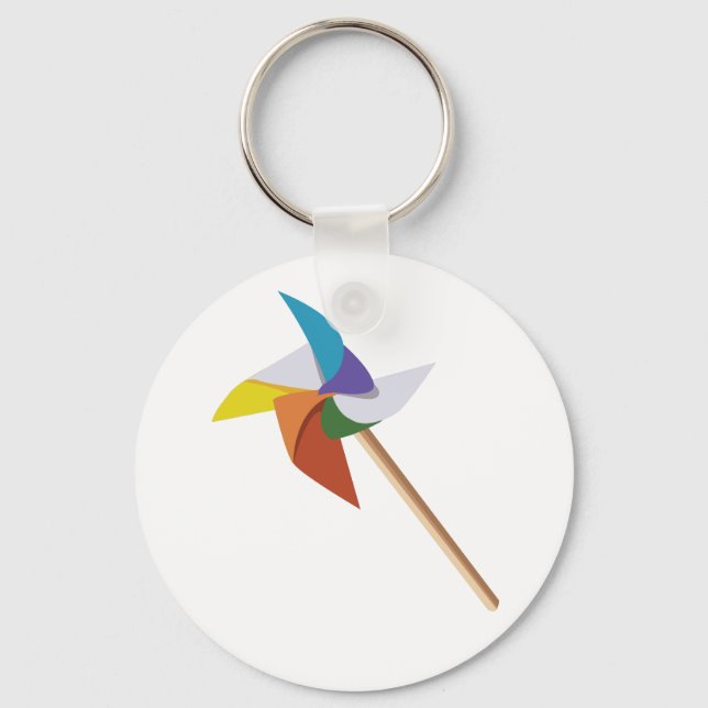 Colourful Pinwheel Key Ring (Front)
