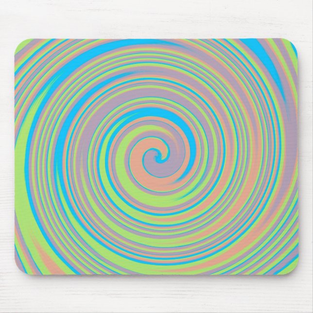 Colourful pinwheel pattern mousepad (Front)