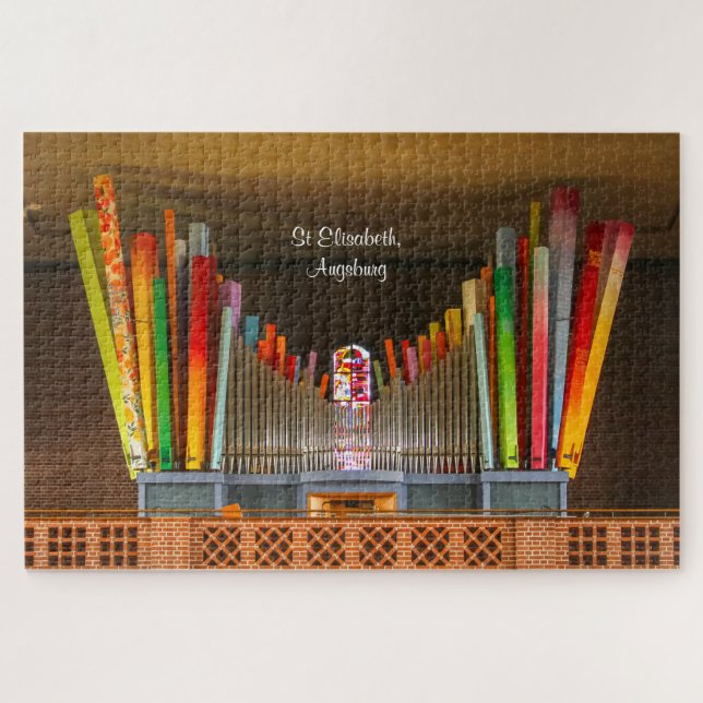 Colourful pipe organ in Augsburg puzzle (Horizontal)