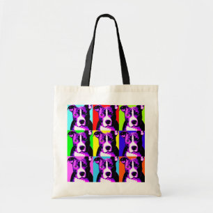 Colourful Pit Bull Graphic Reusable Tote Bag