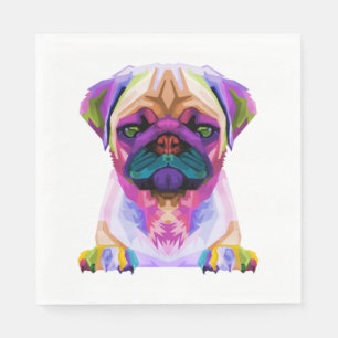 Colourful Pit bull T-Shirt, Pitbull Lover Tee, Col Napkin