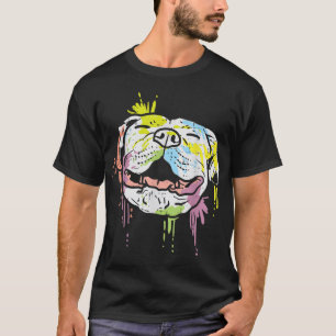 Colourful Pitbull American Terrier Pitty Dog Lover T-Shirt
