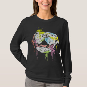 Colourful Pitbull American Terrier Pitty Dog Lover T-Shirt