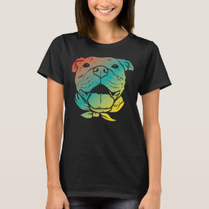 Colourful Pitbull Face Pitties Pitty T-Shirt