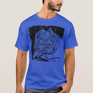 Colourful Pitbull Smile, Dog Is Love, Retro Vintag T-Shirt