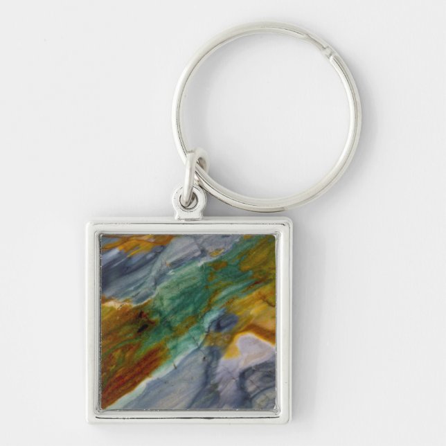 Colourful Piute Jasper Key Ring (Front)