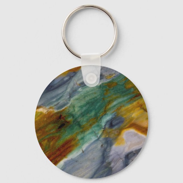 Colourful Piute Jasper Key Ring (Front)