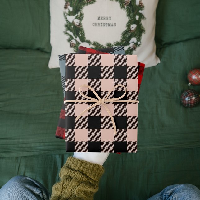 Colourful Plaid Christmas  Wrapping Paper Sheets (Creator Uploaded)
