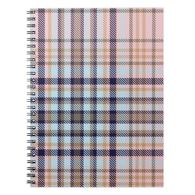 Colourful Plaid textured seamless patternabstract, Notebook (Front)