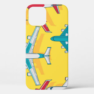 Colourful Planes Sky: Vintage Aircraft iPhone 12 Case
