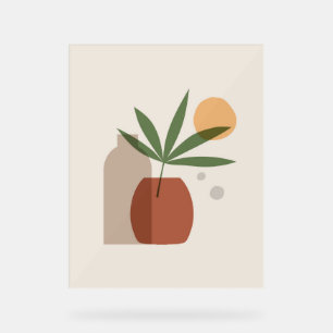 Colourful Plant leaves Acrylic Sign