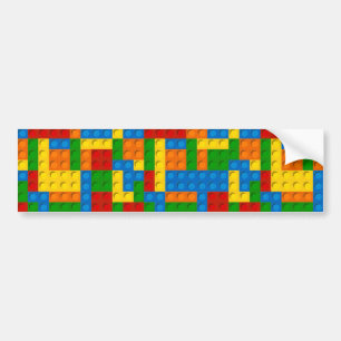 colourful plastic blocks bumper sticker