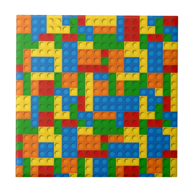 colourful plastic blocks ceramic tile (Front)