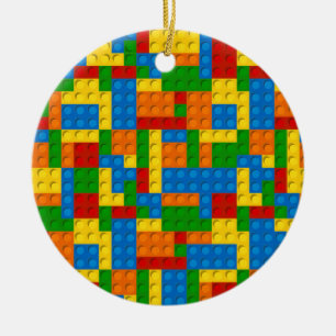colourful plastic blocks ceramic tree decoration